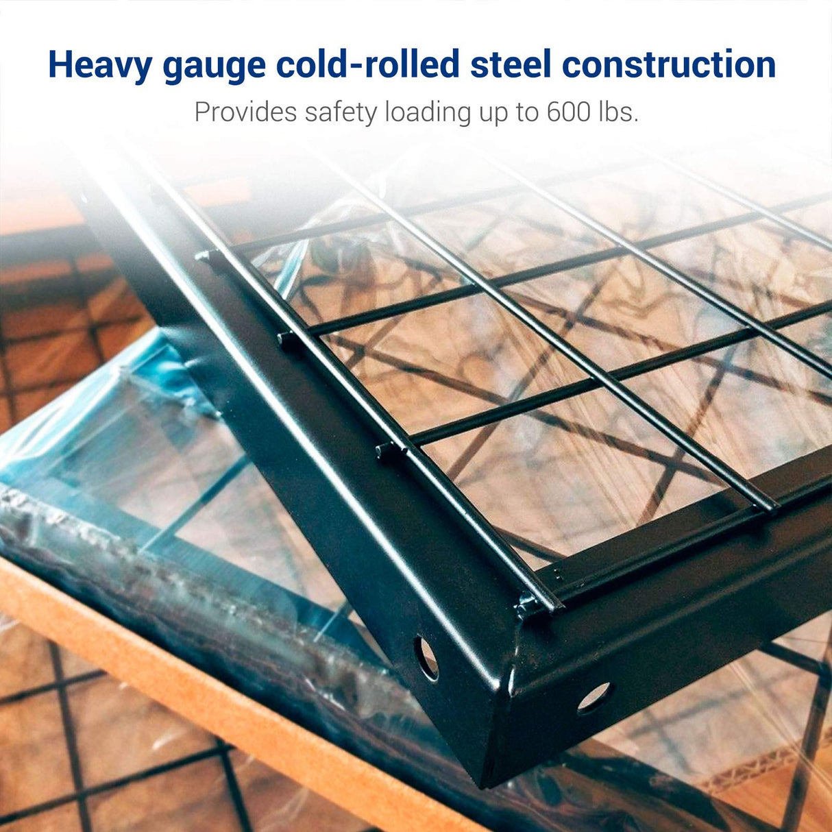 FLEXIMOUNTS 4x8 Overhead Garage Storage Rack w/Hooks Adjustable Ceiling Storage Racks, 96" Length x 48" Width x 40" Height, 22''-40" Ceiling FLEXIMOUNTS