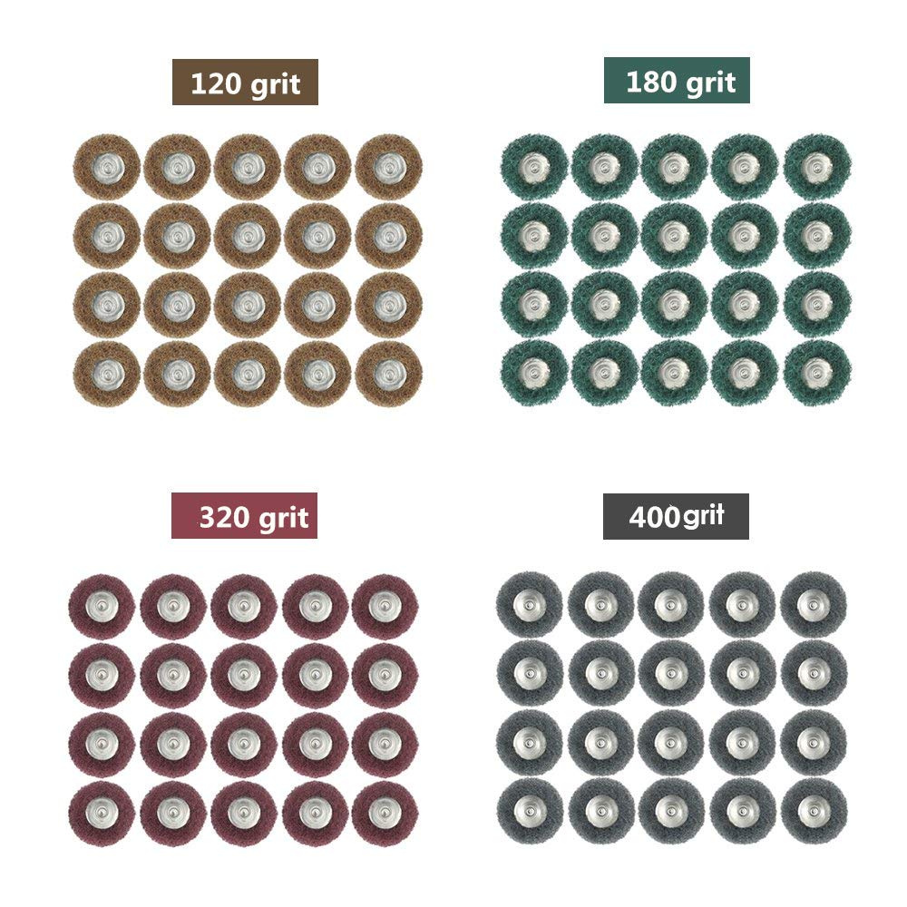 Rocaris 40 Pack 1 inch Abrasive Wheel Buffing Polishing Wheel Set for Rotary Tool - 25mm… Rocaris