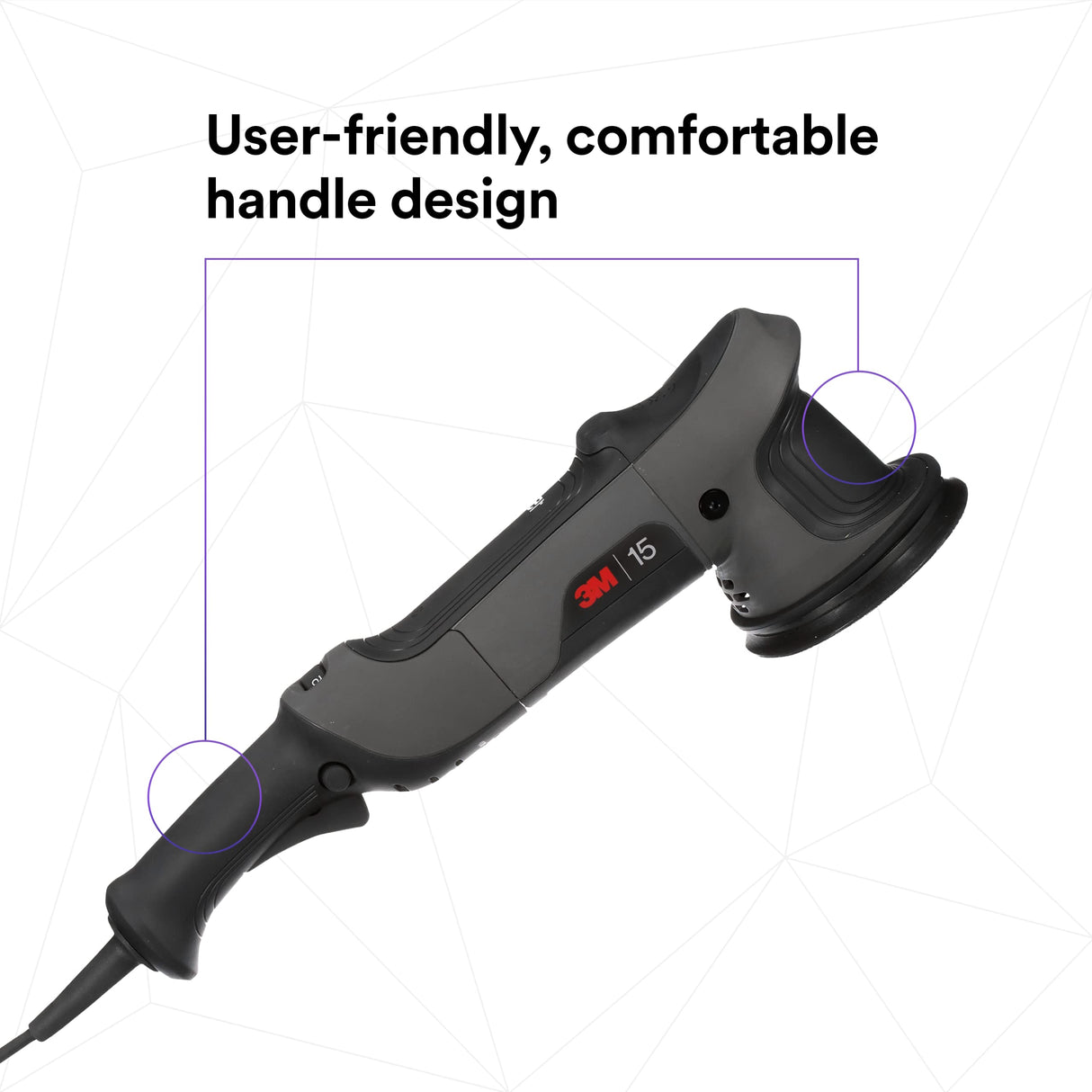3M Perfect-It Random Orbital Polisher, 34100, 15mm, 120V/60Hz, Variable Speed Control for Automotive Refinishing, Refining, Polishing 3M