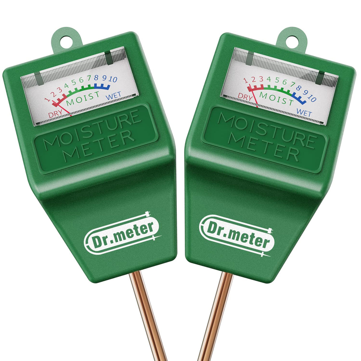 Dr.meter Soil Moisture Meter, 2 Packs Soil Test Kit for Garden Lawn Farm Indoor & Outdoor Use - Soil Tester Hygrometer Sensor for Plant Care - Plant Dr.meter