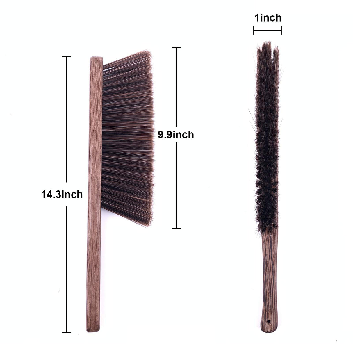 Hand Broom Cleaning Brushes-Soft Bristles Dusting Brush for Cleaning Car/Bed/Couch/Draft/Garden/Furniture/Clothes,Wooden Handle jrceliy