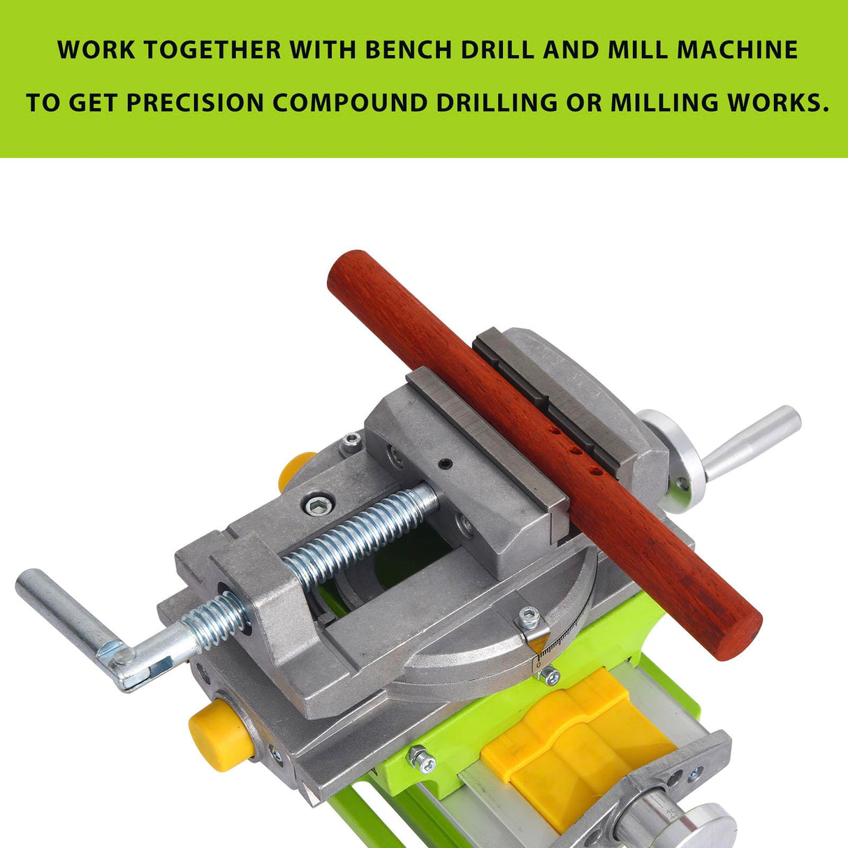 BHTOP Cross Slide Drill Vise 2 Way X-Y Compound Vise, Multifunction Worktable Milling Working Table Milling Machine, Cross Slide Mill Drill Press BHTOP