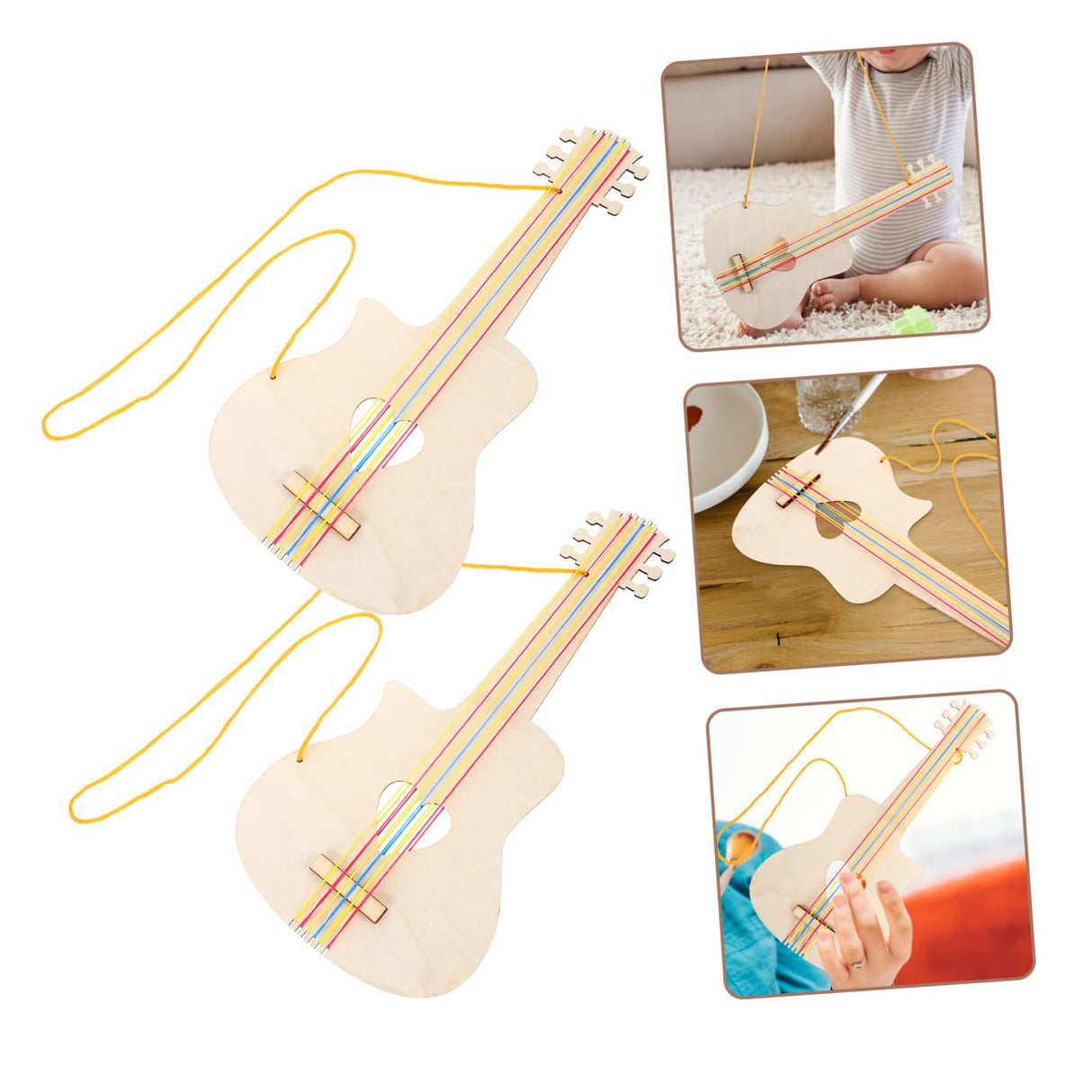 Toyvian 10 Pcs Child Guitar Mini Toys Miniature Guitar Miniature Guitar Toy Childrens Ukulele Unfinished Guitar Toy Crafts DIY Painting Guitar Toy Toyvian