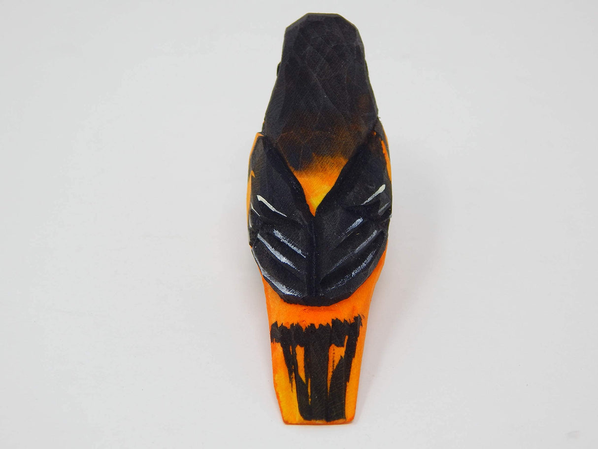 Selsela Oriole Bird Figurine Decoration Baltimore Orchard Wooden Art Statue Carved Small Animal Black Orange Selsela