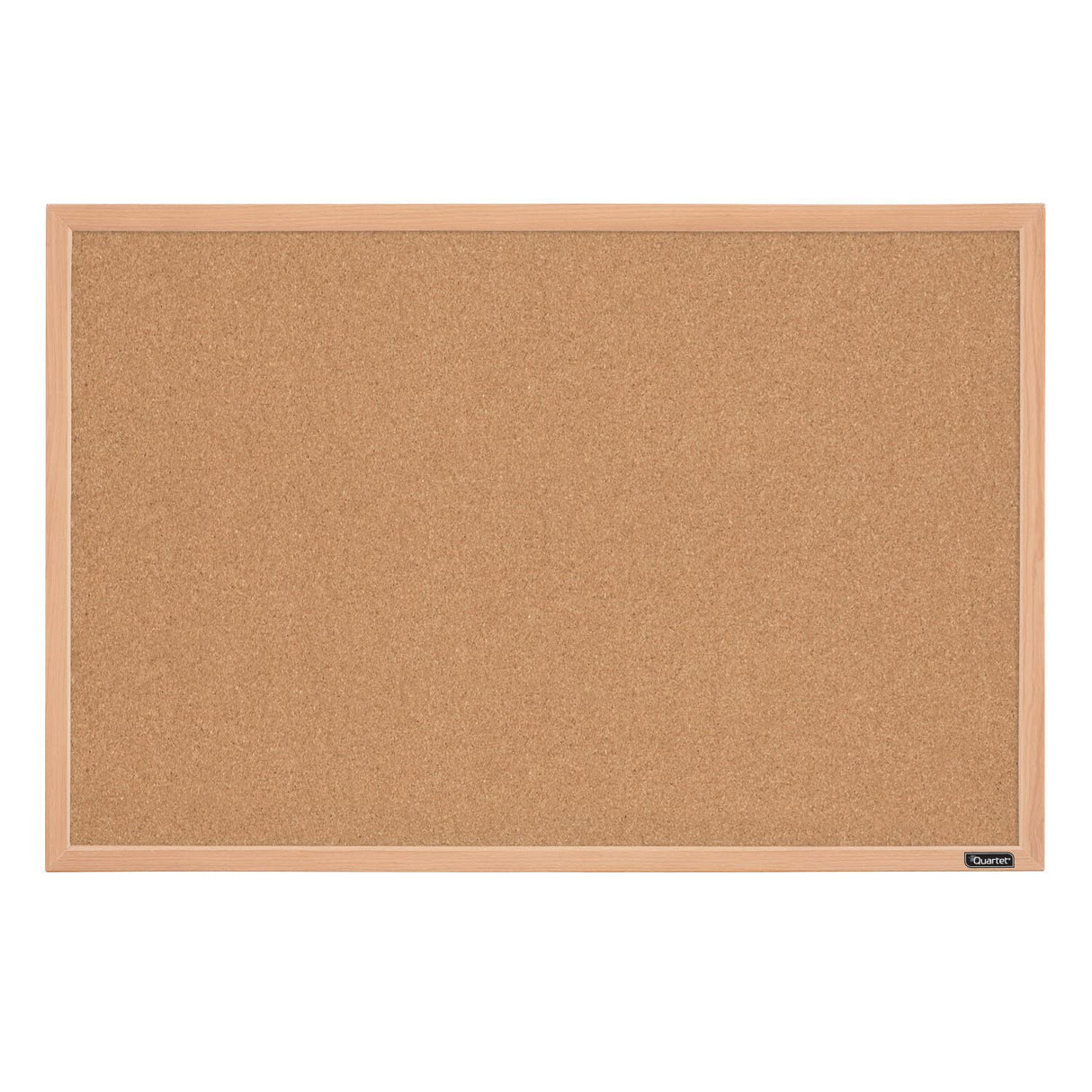 Quartet Cork Board Bulletin Board, 23" x 35" Framed Corkboard, Oak Frame, Decorative Hanging Pin Board, Perfect for Office & Home Decor, Home School Quartet
