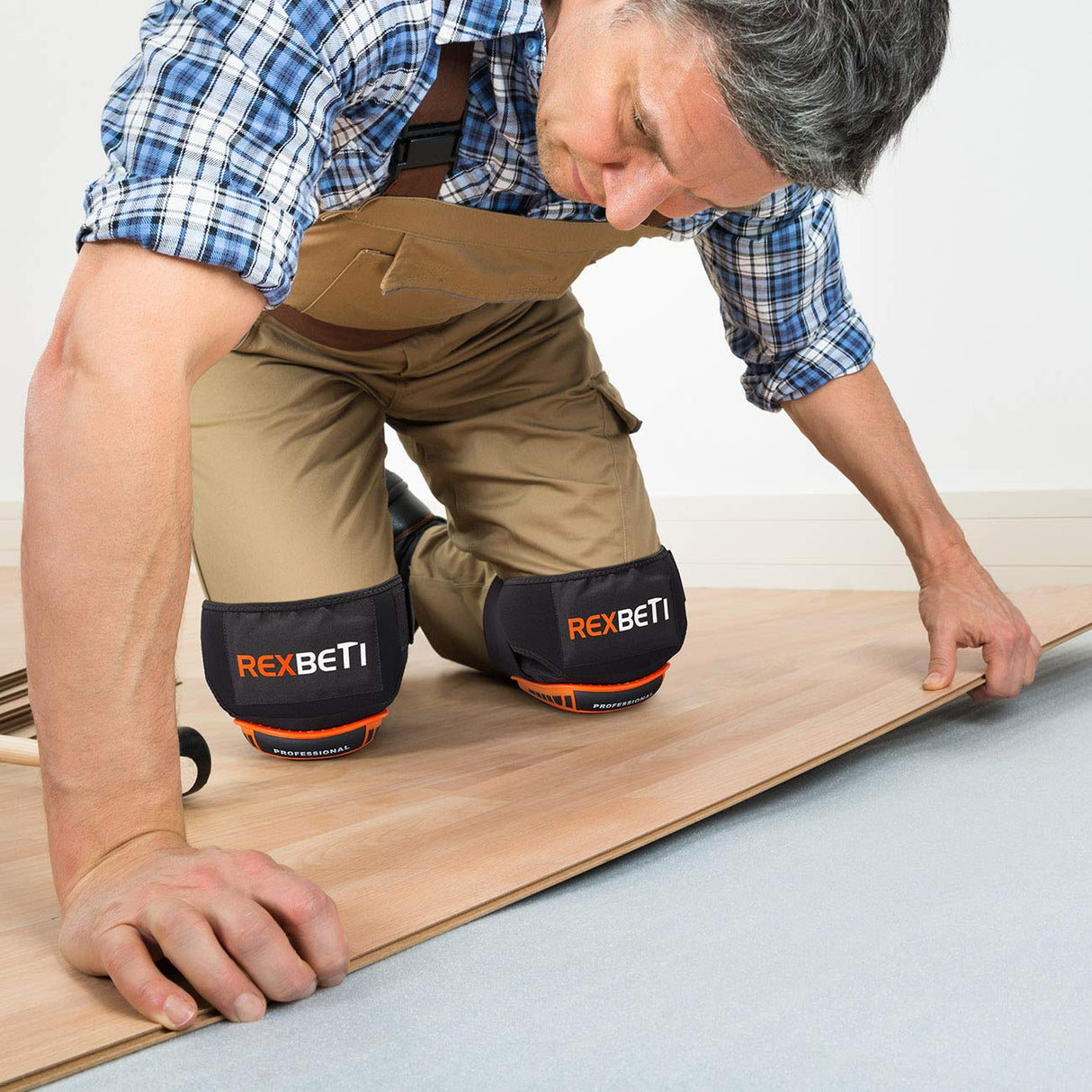 REXBETI Knee Pads for Work, Construction Gel Knee Pads Tools, Heavy Duty Comfortable Anti-slip Foam Knee Pads for Cleaning Flooring and Garden, REXBETI