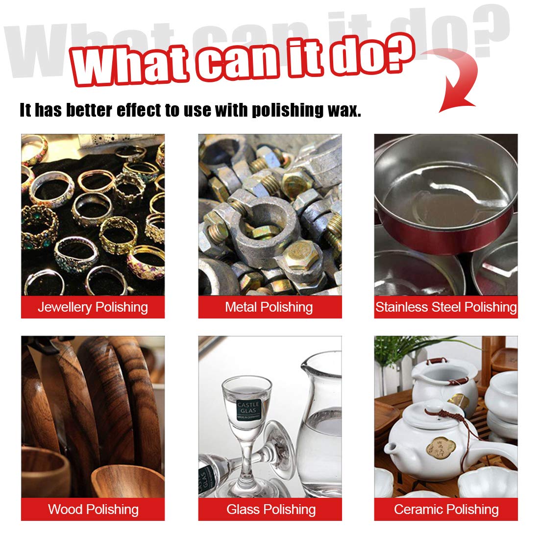 Swpeet 6Pcs 6 Inch Professional Buffing Polishing Wheels with 3 Colors Polishing Compounds Kit, Including Cotton (60 Ply), Yellow (42 Ply) and Swpeet