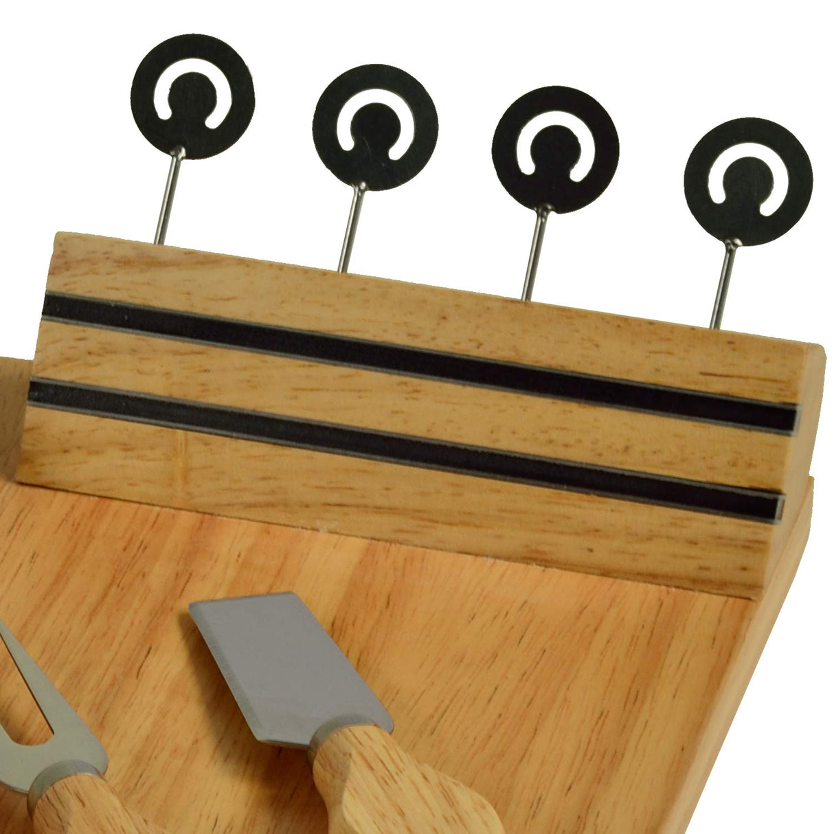 Picnic at Ascot Custom Personalized Engraved Hardwood Cutting Board with Cheese Knives, Cheese Markers & Ceramic Dish - Designed and quality Checked Picnic at Ascot