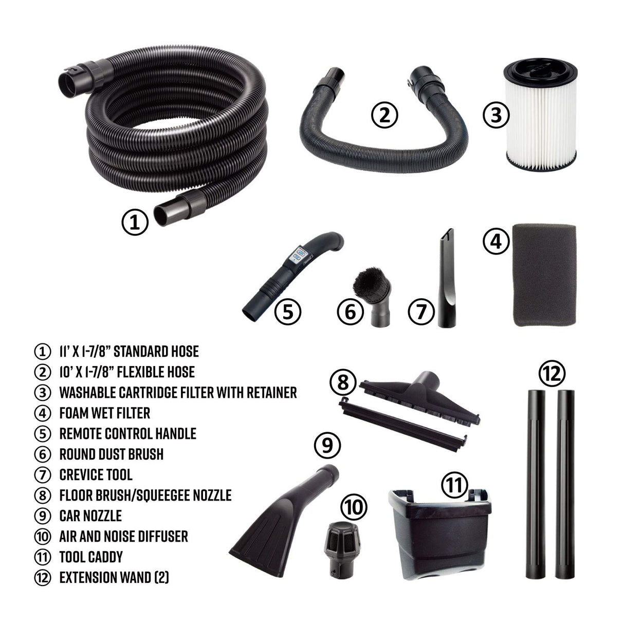 Vacmaster VWM510 5-Gallon 5 Peak HP Remote Control Wall Mount Wet/Dry Shop Vacuum , Blue Vacmaster