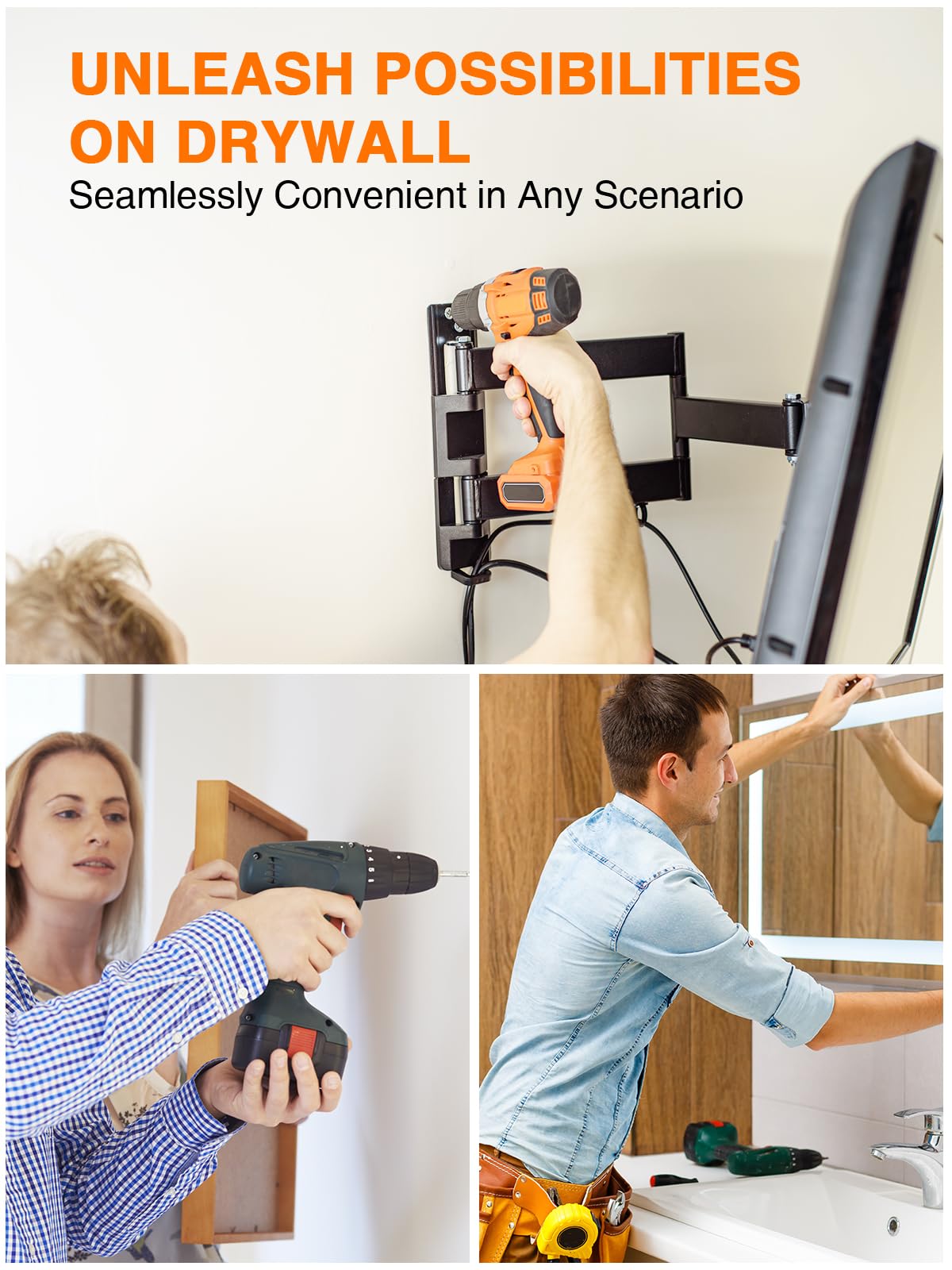 Mecurate Stud Finder Wall Scanner Sensor - 5 in 1 Electronic Stud with LCD Display & Audio Alarm for Wood AC Live Wire Metal Studs Detection Joist Mecurate