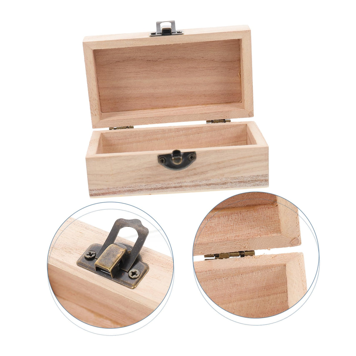 Unomor 5pcs Box Box Diy Wooden Box Unpainted Wood Boxes Jewelry Holder Jewelry Organizer for Necklaces Earring Organizer Tray Small Wooden Boxes for Unomor