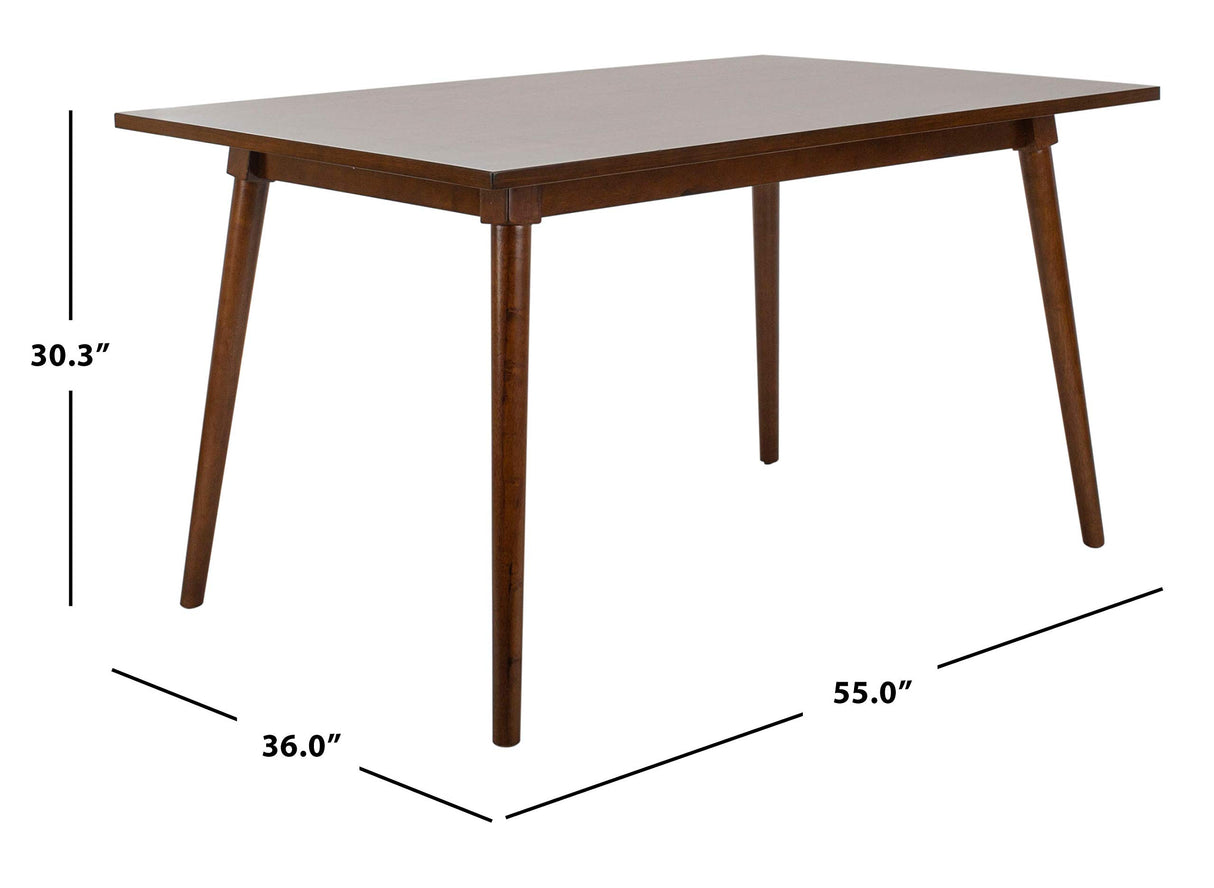 Safavieh Home Tia Modern Walnut Dining Table Safavieh