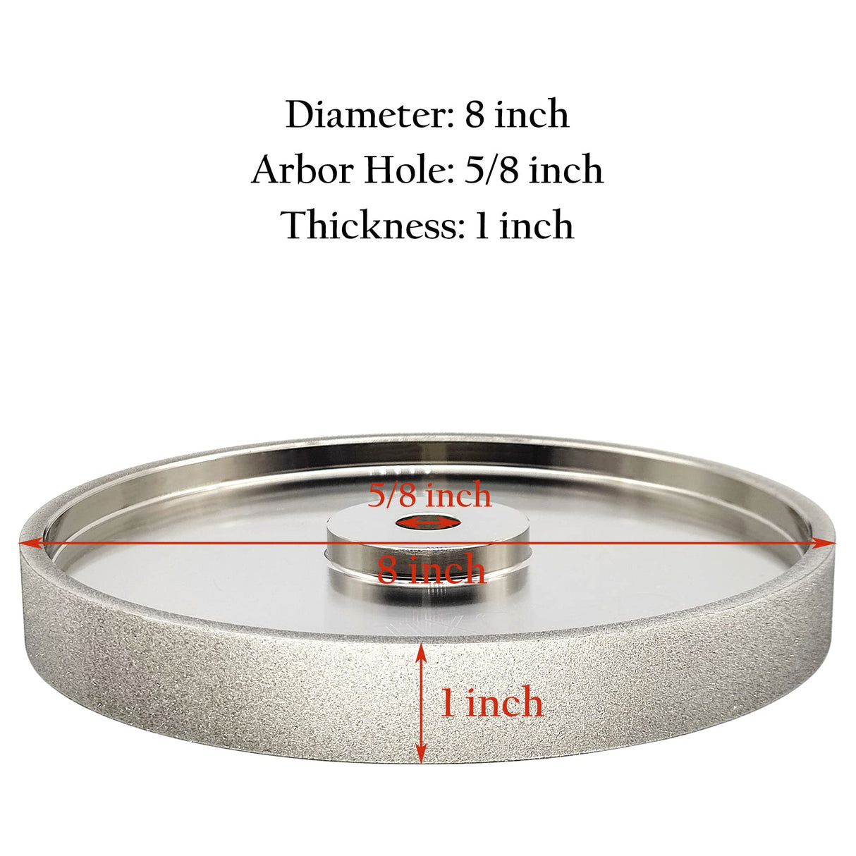 CAQUXIL CBN Grinding Wheel 8 inch, 1" Wide, 5/8" Arbor, Sharpening High Speed Steel Tools Woodturning Tools, for Bench Grinders, 320 Grit CAQUXIL