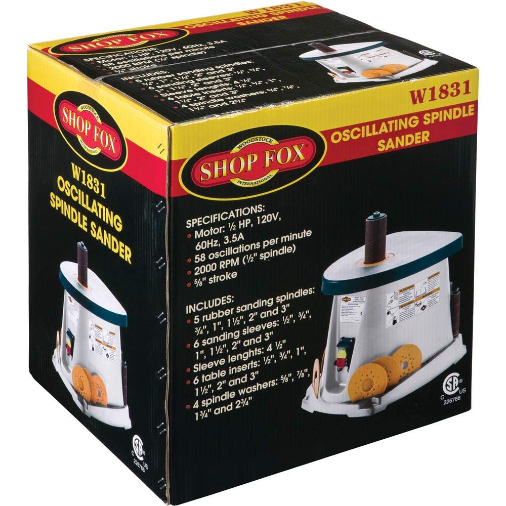 Shop Fox W1831 1/2 HP Single Phase Oscillating Spindle Sander Shop Fox