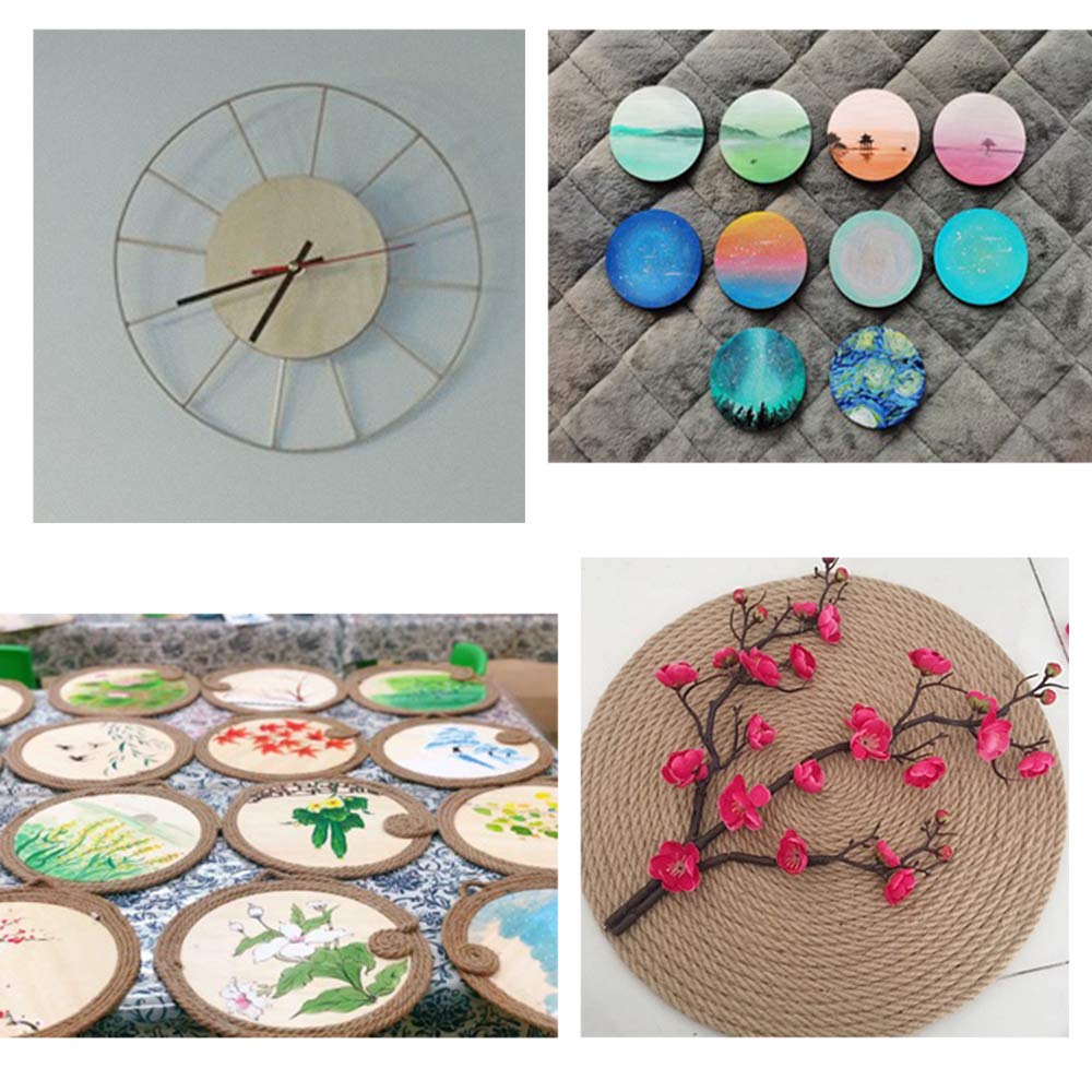 Wood Circles for DIY Craft 15-Count Unfinished Wooden Round Disc Cutouts 6 Inches in Diameter LEFUBABY