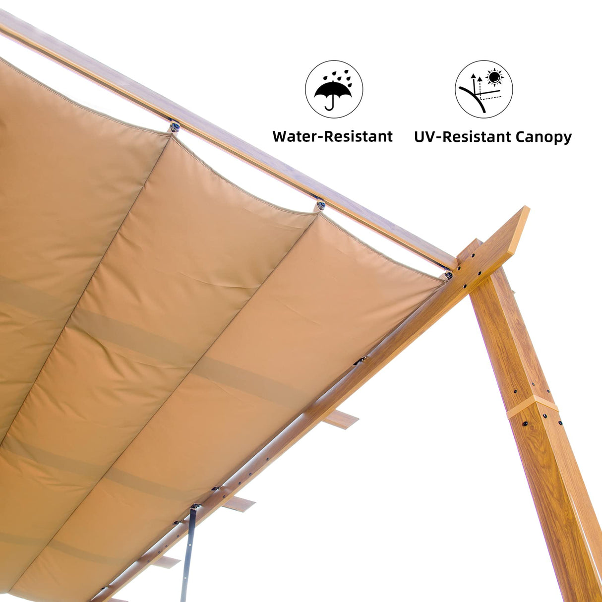 Domi 9’x13' Outdoor Retractable Pergola Against The Wall with Sun Shade Canopy, Pergolas and Gazebos Clearance, Patio Metal Canopy for Deck, Garden, domi outdoor living