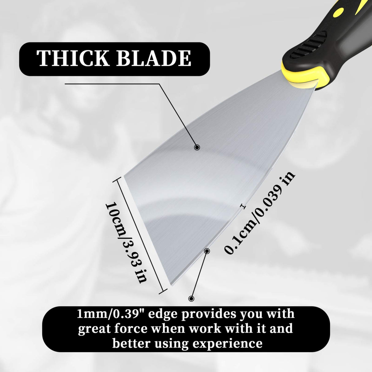 Putty Knife Scrapers, Spackle Knife, Metal Scraper Tool for Drywall Finishing, Plaster Scraping, Decals, and Wallpaper(3 Pack,1.5, 3, 4 Inch) DEKEones