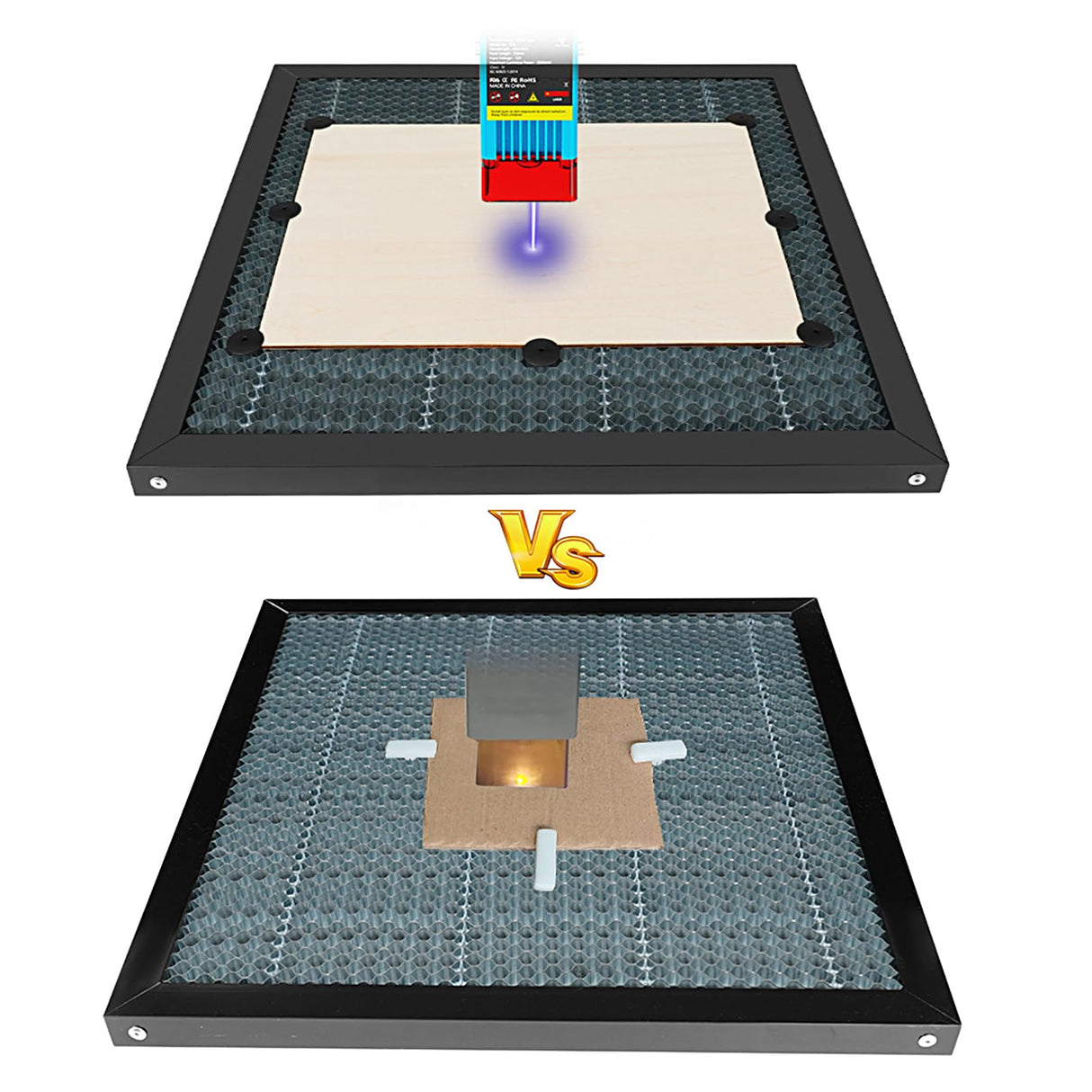 HUIOP Honeycomb Table Platform,10Pcs 9mm Aperture Fixed Needle Honeycomb Table Platform for Fixed Engraving for TTS TS2 and Other CO2 Machine Laser HUIOP