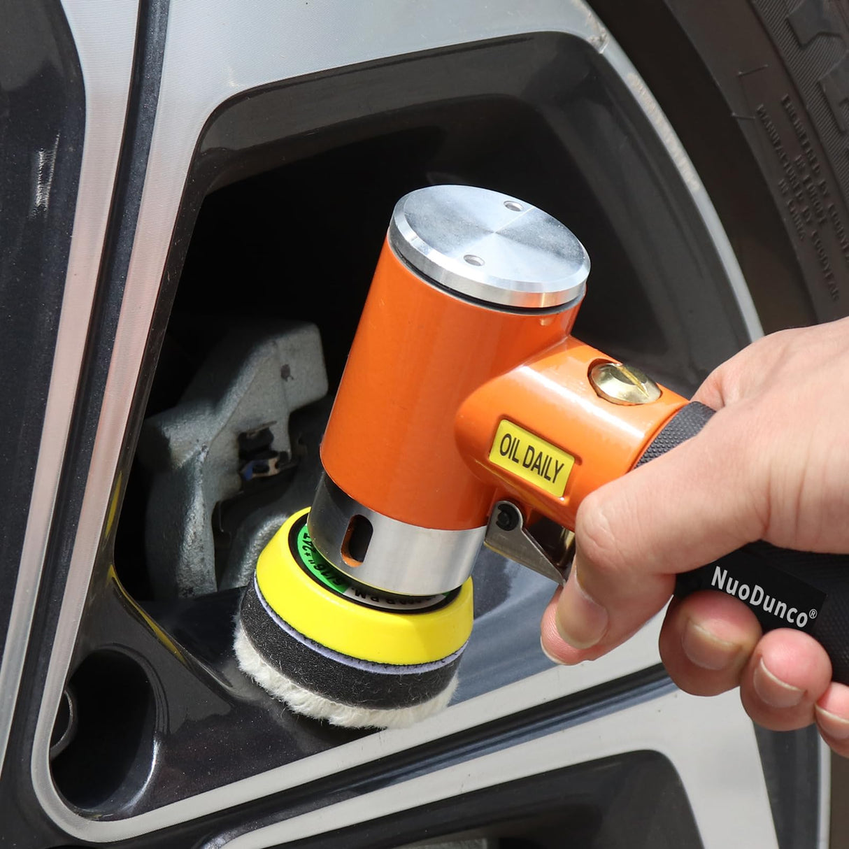 NuoDunco 1/2/3 Inch Mini Random Orbital Air Sander Kit Industrial Grade Pneumatic Sander for Auto Body Work with 60 Pcs 1"2"3" Hook & Loop Sanding NuoDunco