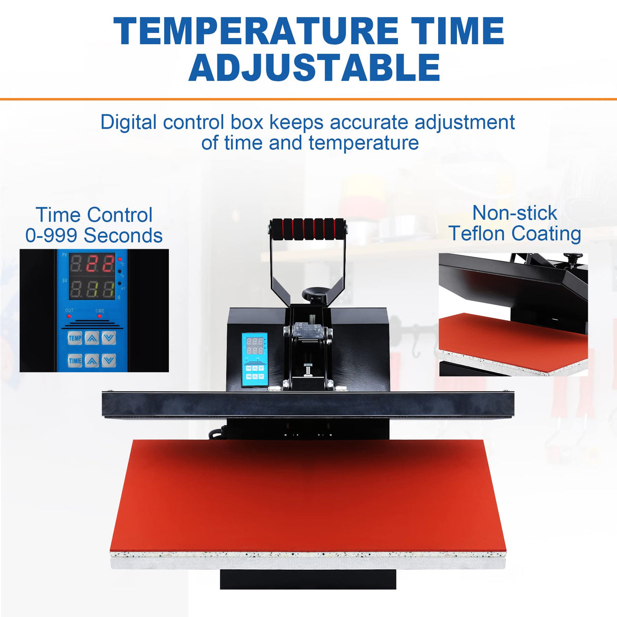 Iglobalbuy 16x24" Clamshell Heat Press Sublimation Machine, Digital Control Heat Press Transfer Printer, Large 16" x 24" Industrial Clamshell Design Iglobalbuy