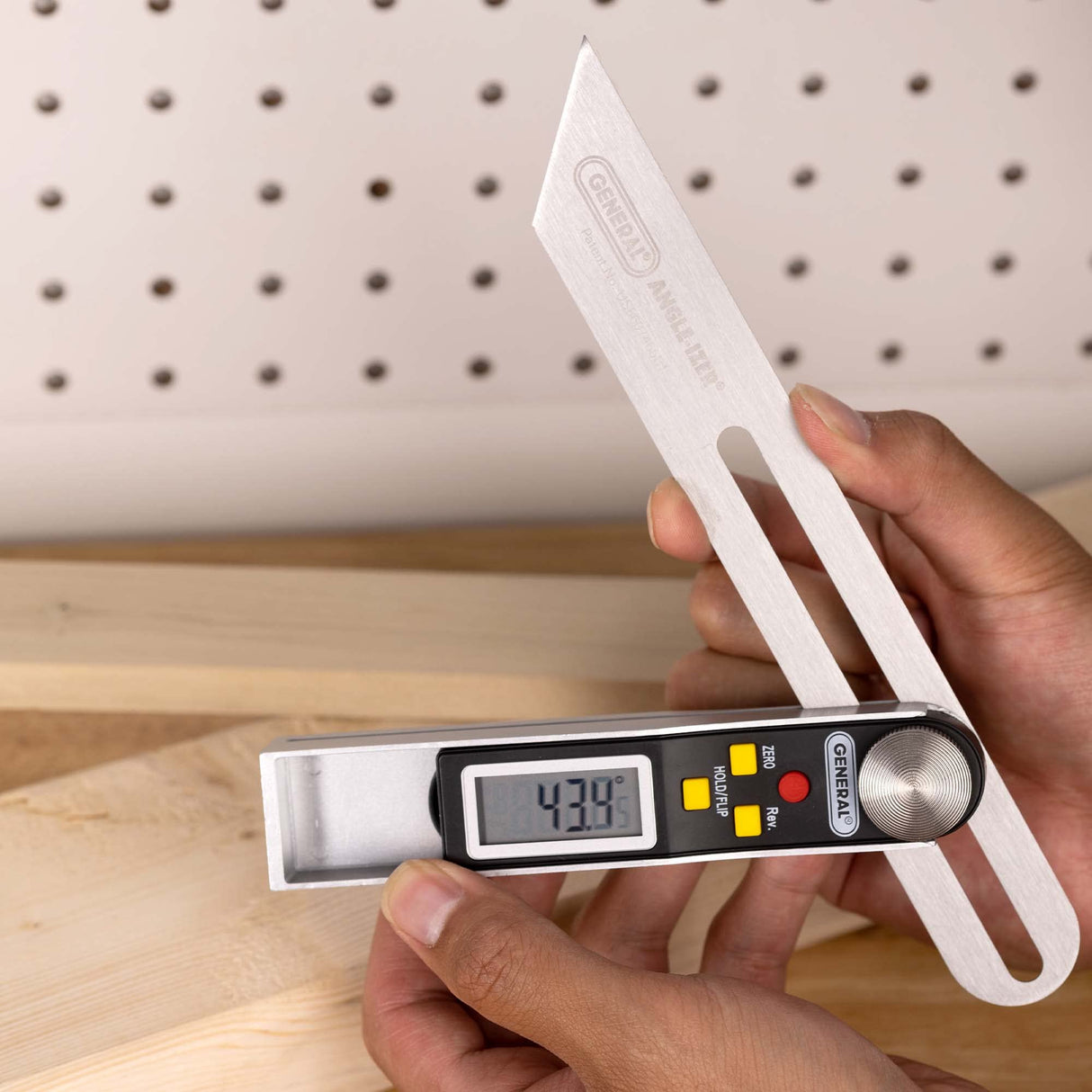 General Tools T-Bevel Gauge & Protractor #828 - Digital Angle Finder with Full LCD Display & 8" Stainless Steel Blade - WoodArtSupply