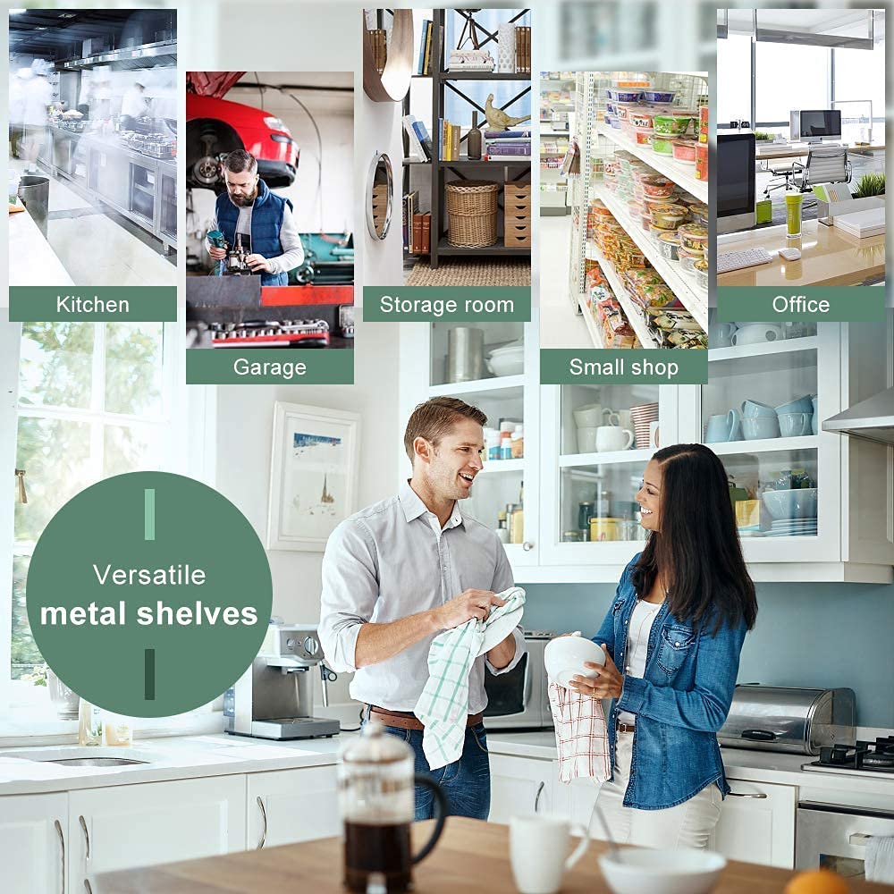 6-Tier Storage Shelves NSF Certified Wire Shelving Unit on Wheels Heavy Duty Metal Shelves Adjustable Steel Shelving 2100Lbs Capacity for Closet Meet perfect