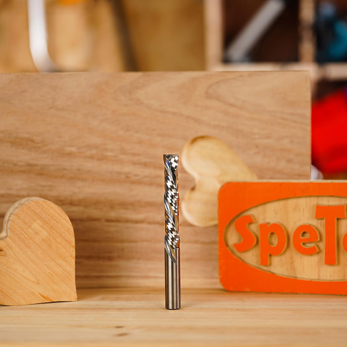 SpeTool Compression Spiral Router Bit 1/2 Inch Shank 3 Inch Cutting Length Extra Long UP&Down CNC Router Bits for Woodworking Milling Slot Mortise SpeTool