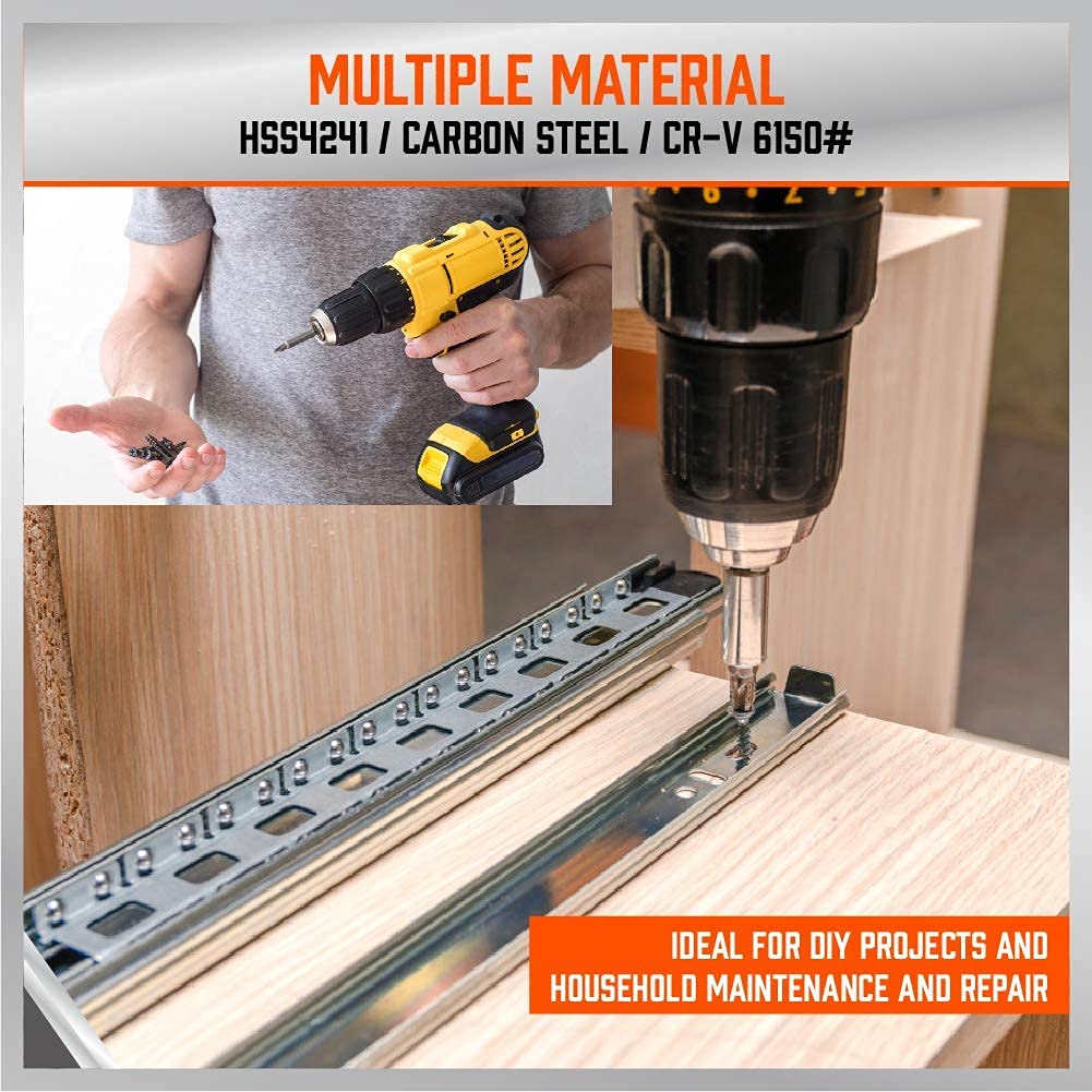 Ultimate Drill Bit Set - 246 PCS Comprehensive Premium Quality Drill Bits Kit for Wood Metal Cement Drilling & Screw Driving, Full Combo Kit Assorted SEDY