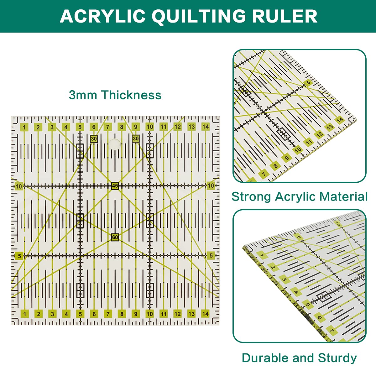 welltop Rotary Cutter Set, 96 PCS Quilting Kit 45mm Fabric Cutters Kit with 5 Extra Blades A4 Cutting Mat Acrylic Ruler Carving Knife Craft Clips Welltop