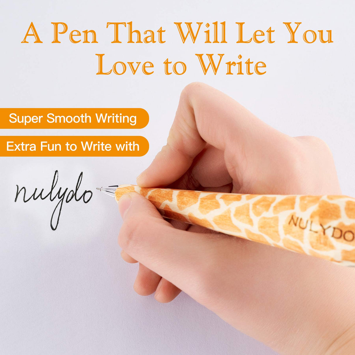 NULYDO 100% Handmade Wood Carved Animal Gel Pen | Giraffe, Cute Stationary School Supply Office Supply, Fun Pen Novelty Writing Pen, Unique Gift Pen NULYDO