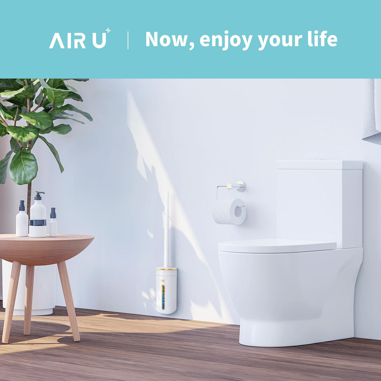 48 Count Disposable Toilet Brush Heads, Toilet Bowl Wand Refills for Toilet and Bathroom Cleaning【Only for AIR U+ Wand】 AIR U+