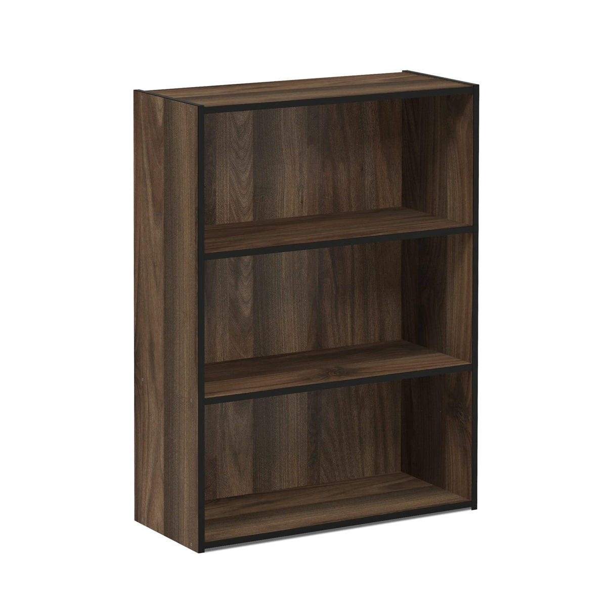 Furinno Pasir 3-Tier Open Shelf Bookcase, Columbia Walnut Furinno