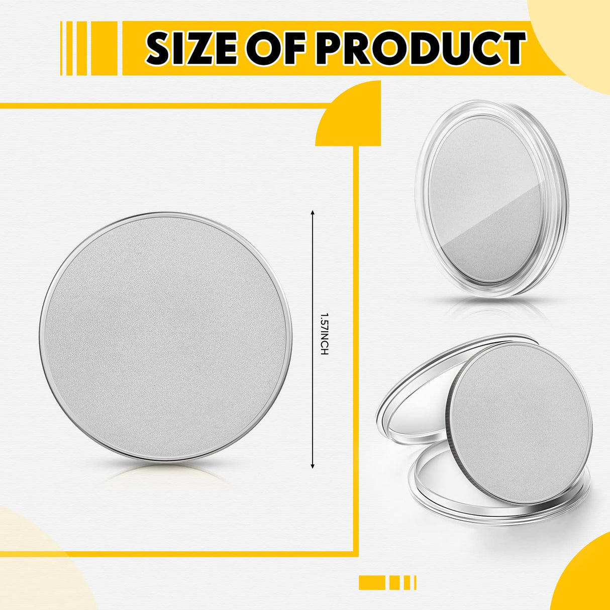 Yinkin 20 Pieces Blank Challenge Coin Threaded Edged 40 mm with Acrylic Protection Box Laser Engravable Pattern for DIY Crafts Engraving Travel Yinkin