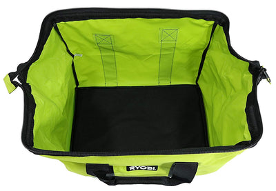 Green Wide Mouth Collapsible Genuine OEM Contractor’s Bag w/Full Top Single Zipper Action and Cross X Stitching