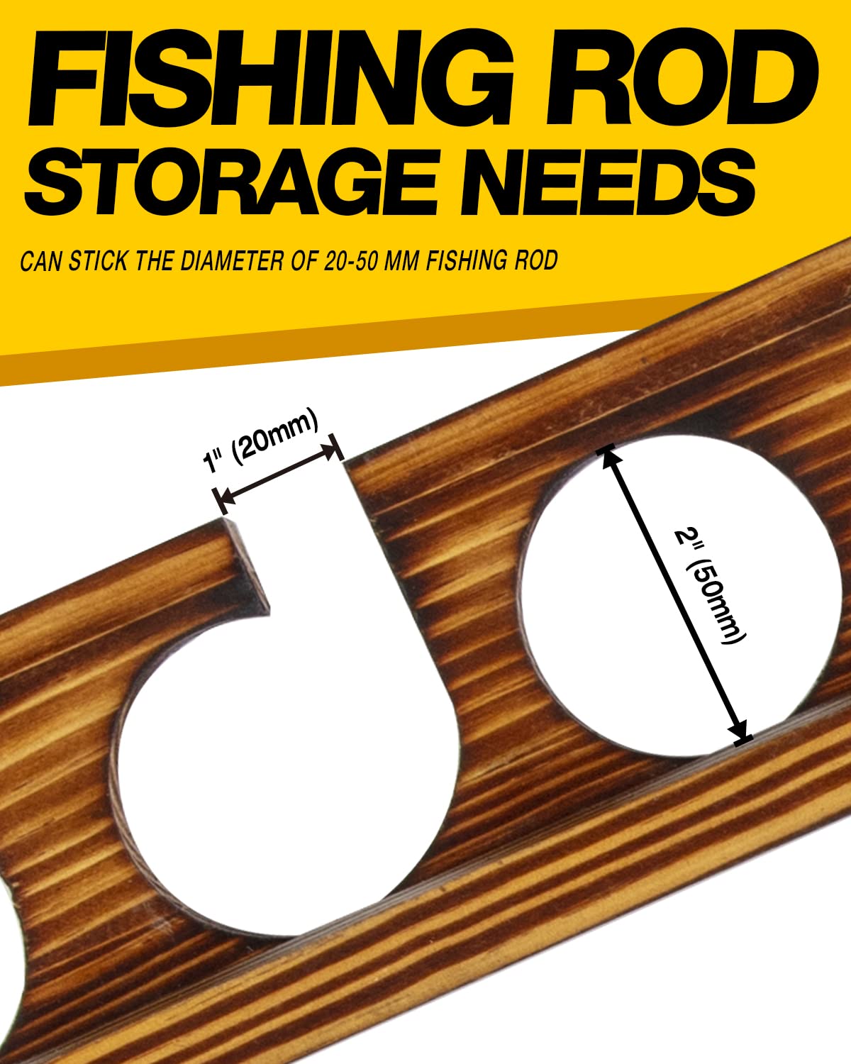 Ghosthorn Holds Up to 12 Rods Fishing Pole Rod Racks Wall or Ceiling Mounted Fishing Pole Rod Holders for Garage Storage Organizer Fishing Gear Ghosthorn