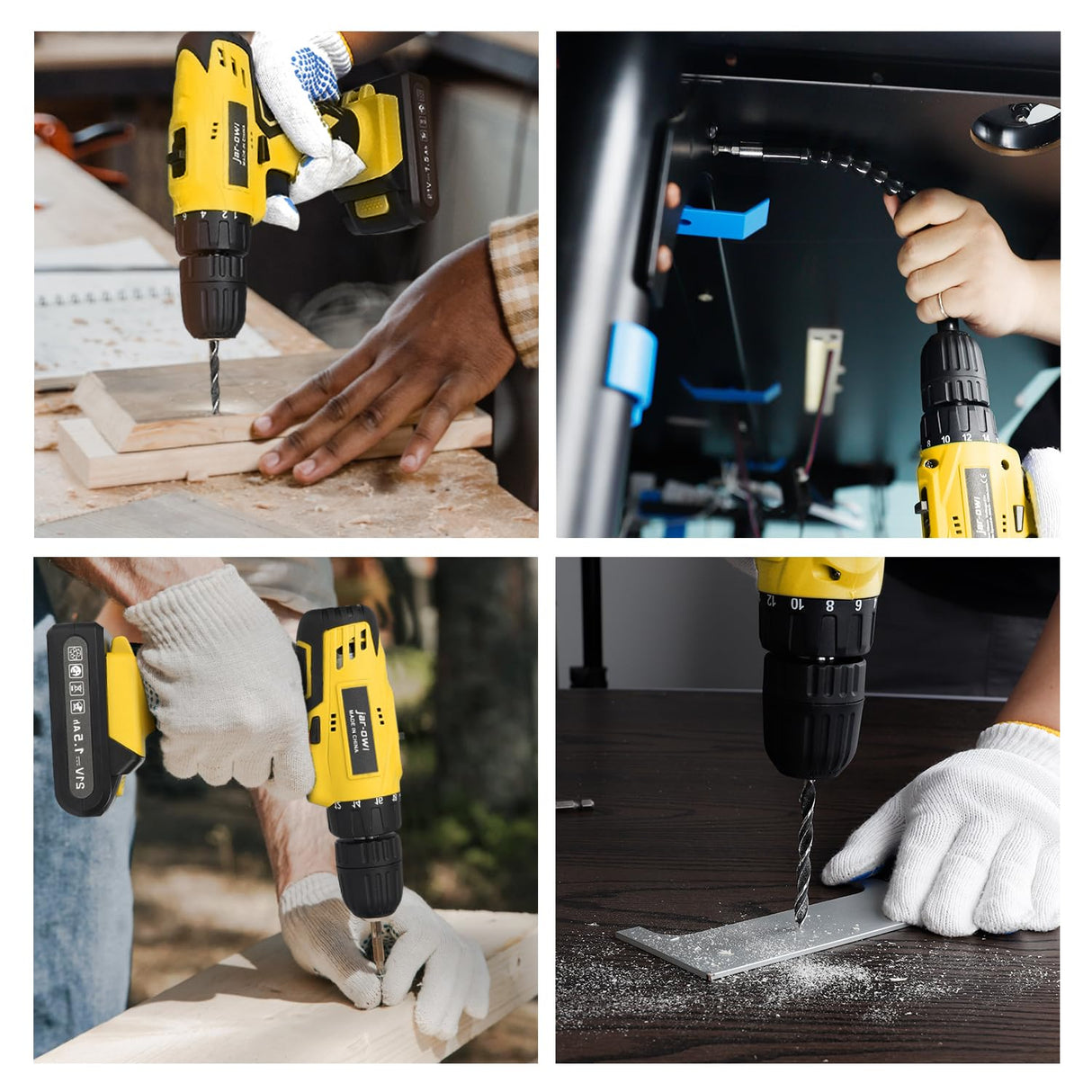 Portable Power Drill Set with 37PCS Drill Bit,21V Cordless Drill Kit with Battery and Charger,Jar-owl Home Tool Kit with Electric Drill,Power Tool jar-owl