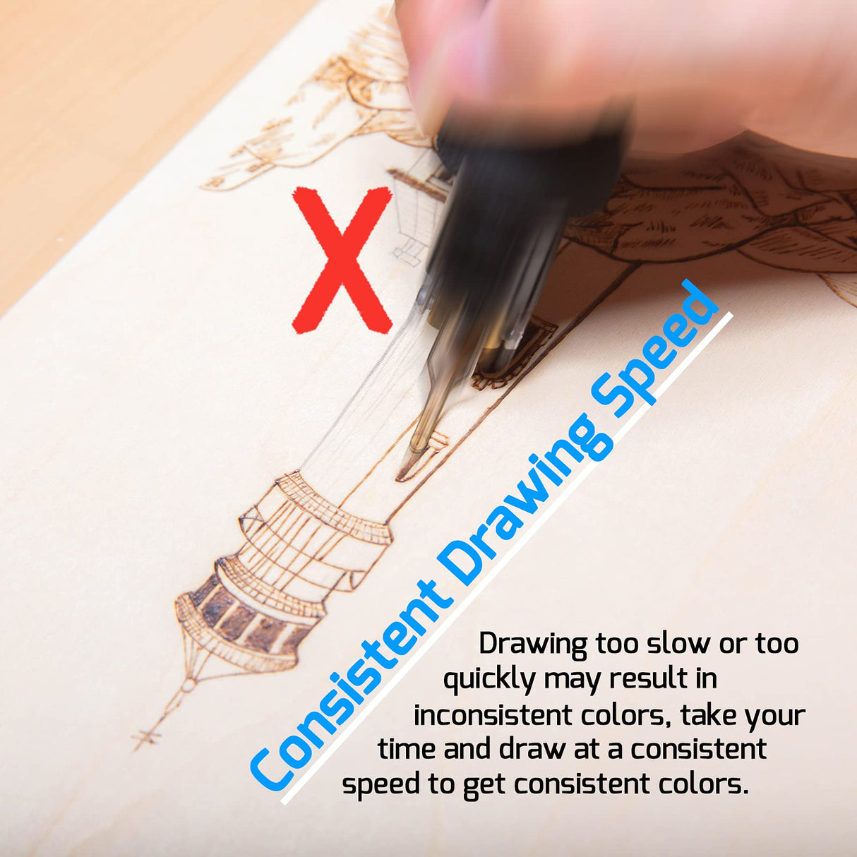 WEP 939D-II 2-IN-1 Wood Burning Kit 86-IN-1 with 51 Solid Points and 20 Wire Nibs Wood Burner with 2 Letter Number Stencils, 2 Unfinished Wood, 1 Pen WEP