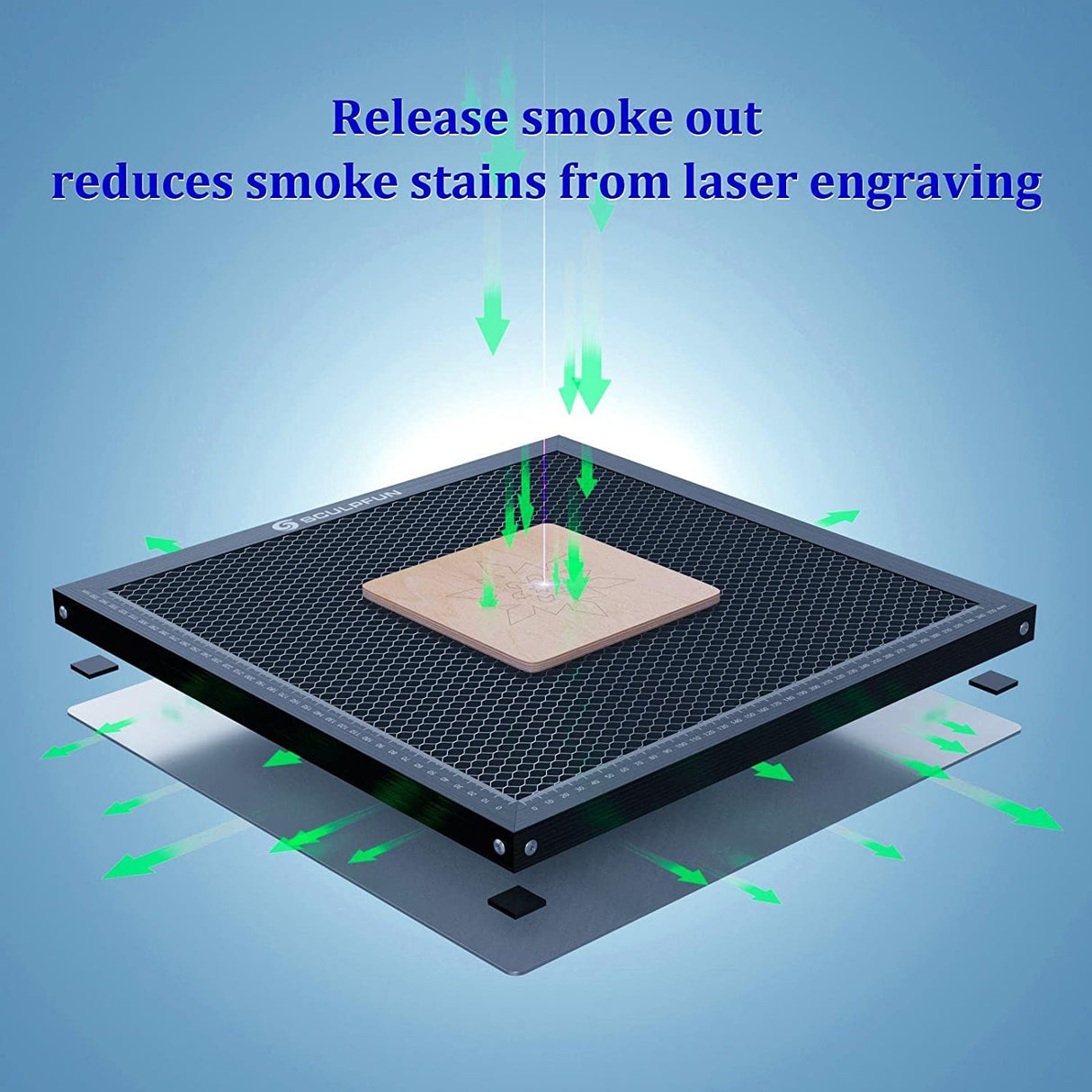 SCULPFUN Laser Honeycomb Work Table, Honeycomb Laser Bed for Laser Engraver, 15.7x15.7 inch, for Most Laser Engraving Machine, Honeycomb Panel for SCULPFUN