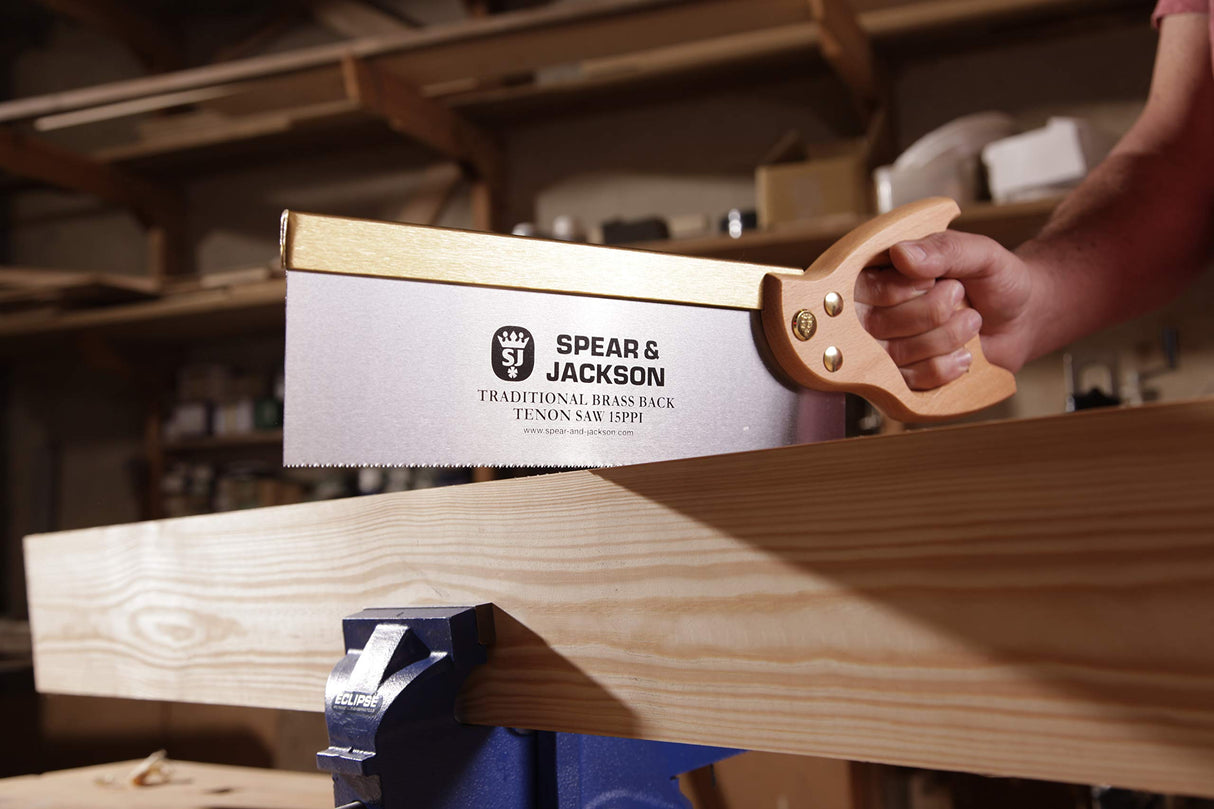 Spear & Jackson 9540B-91 Traditional Brass Back Tenon Saw, 10" x 15", Brown/Silver Spear & Jackson