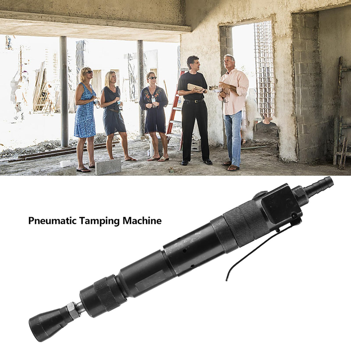 D3 Pneumatic Tamping Machine Earth Sand Rammer Air Tamper Hammer Sander Drill Tools for Industry Construction Project Make Bricks and Concrete Miskall