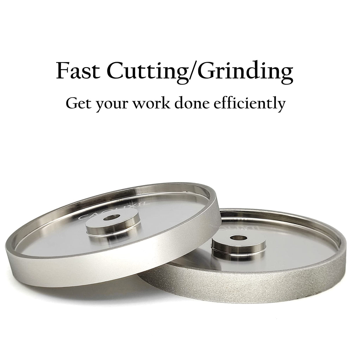 CAQUXIL CBN Grinding Wheel 8 inch, 1" Wide, 5/8" Arbor, Sharpening High Speed Steel Tools Woodturning Tools, for Bench Grinders, 320 Grit CAQUXIL