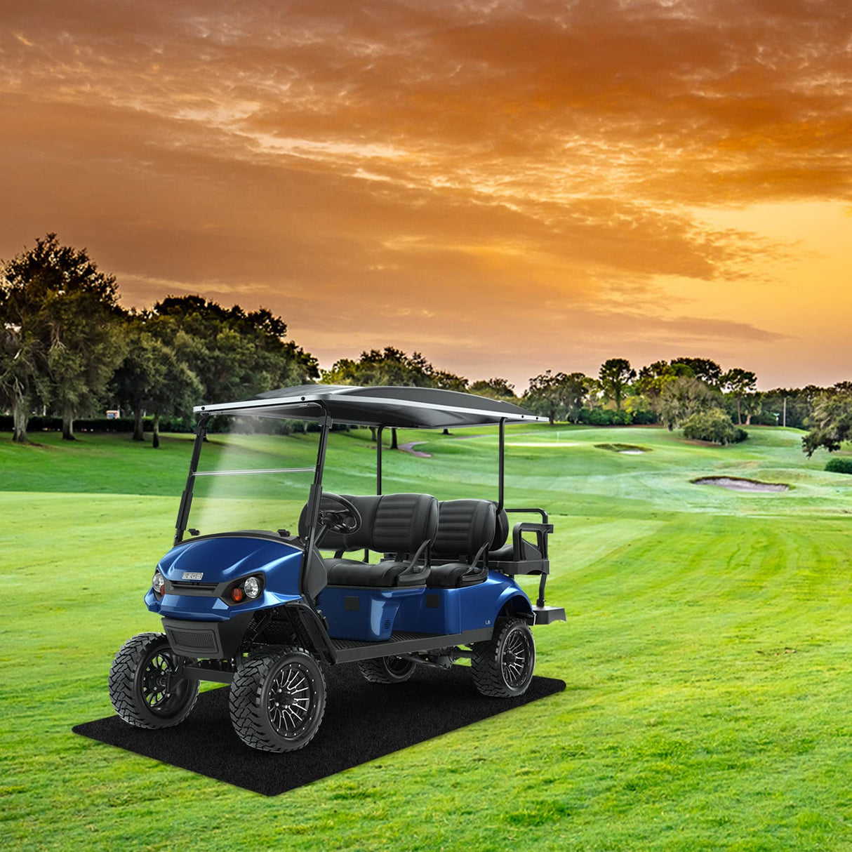 Golf Cart Parking Mat 9.18 ft. x 4.92 ft Oil Absorbent Universal Garage Floor Mat for EZGO, Club Car, Yamaha, ICON, Advanced EV, ATV - MODIGT