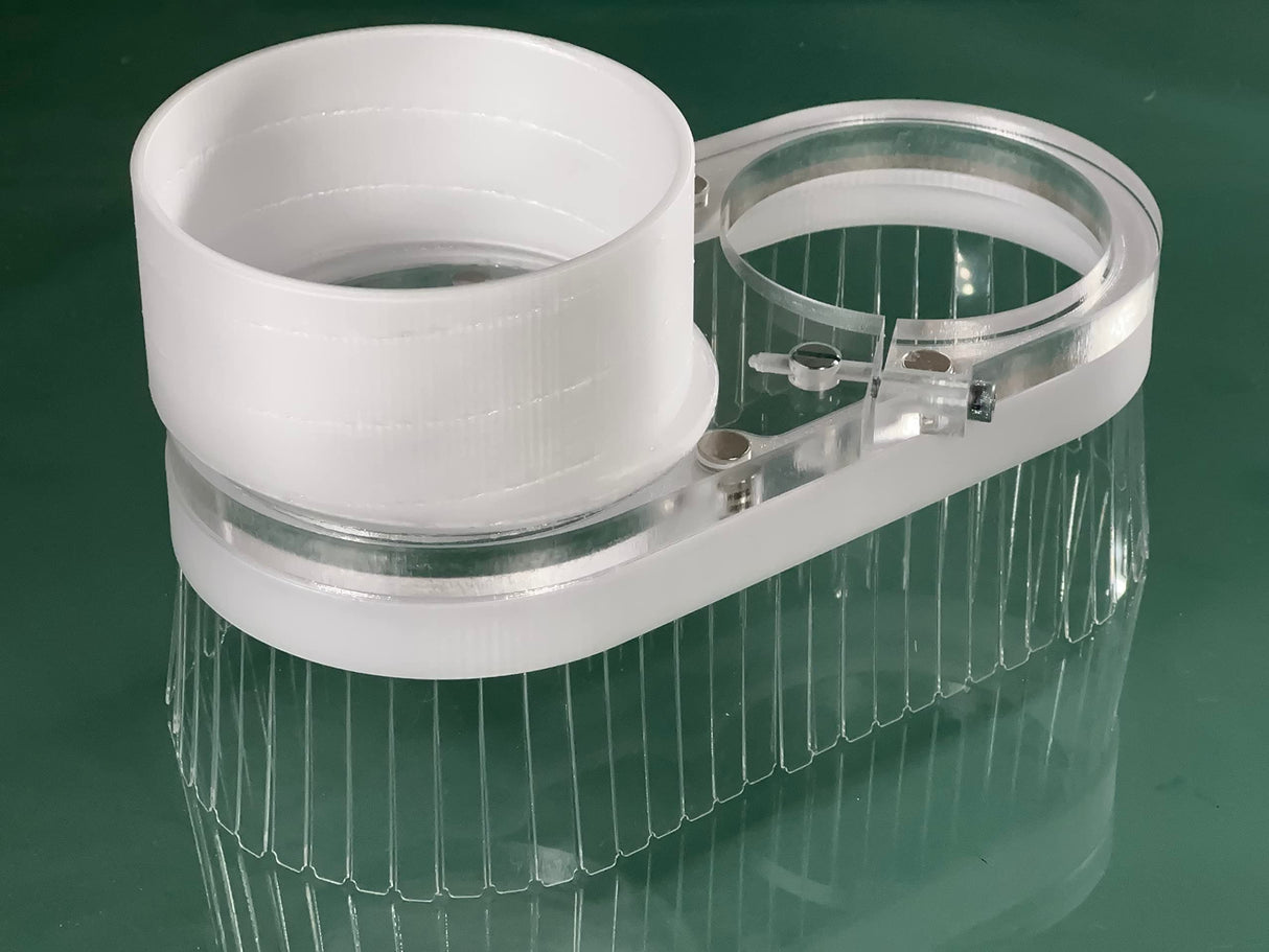 Clear Dust boot/shoe for CNC milling machine - 80mm router body diameter - 4" vacuum port Generic