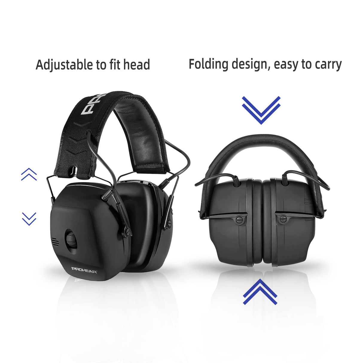 PROHEAR 056 Electronic Shooting Ear Protection Muffs, NRR 30dB Noise Reduction for Gun Range, Sound Amplification Earmuffs for Hunting PROHEAR