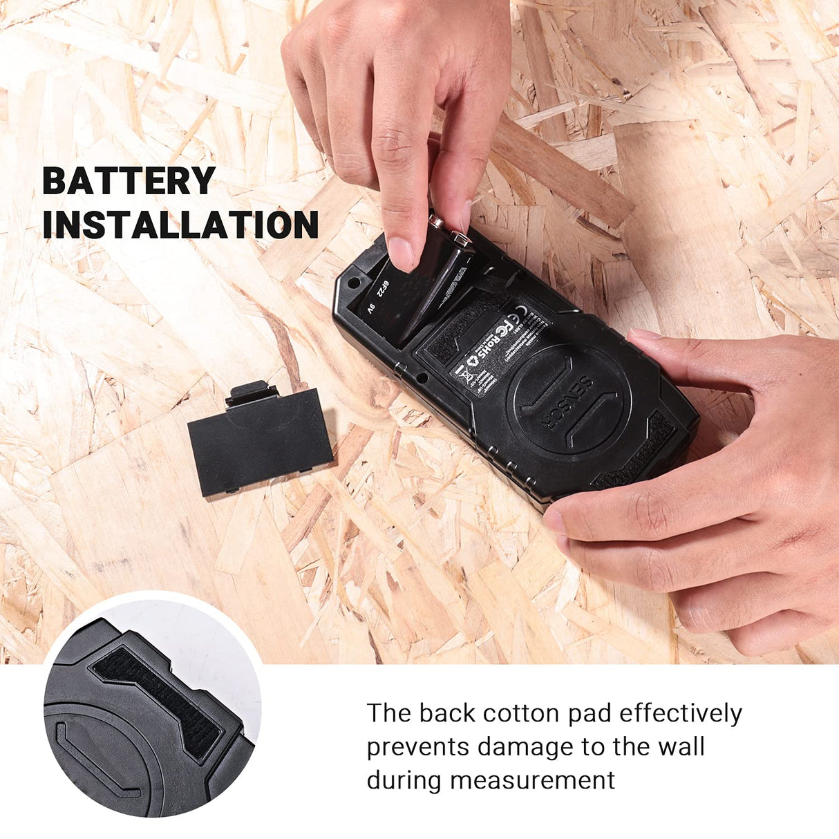 Stud Finder, 4 in 1 Sensor Wall Scanner, with Digital LCD Display, Automatic Calibration and Sound Alarm, 3 Signal Lamp Prompts, for Wood AC Wire Generic