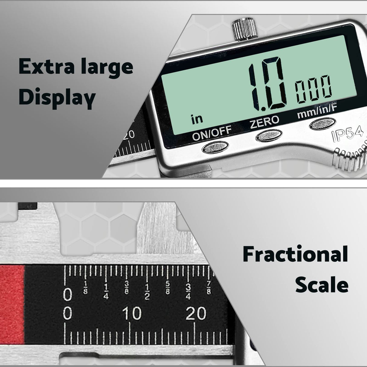 Caliper Measuring Tool 6 inch / 150 mm, Digital Caliper with Extra Large LCD Screen, Digital Micrometer Caliper Vernier IP54 by S&F STEAD & FAST S&F STEAD & FAST
