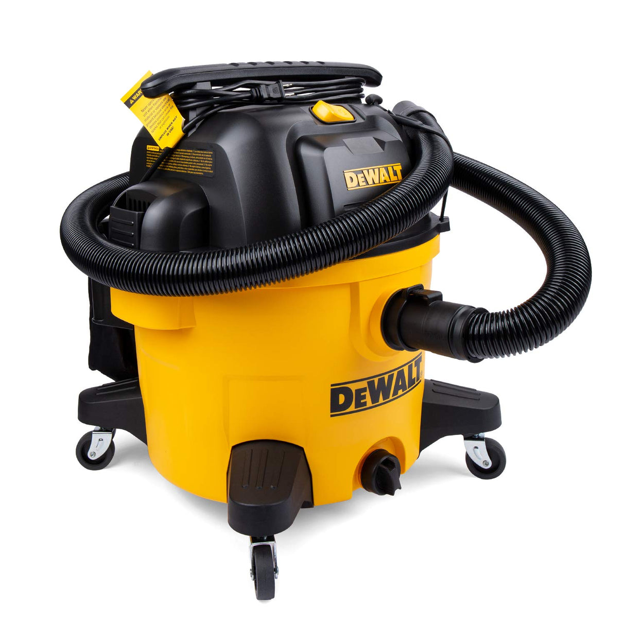 DEWALT 9 Gallon DXV09PZ New Version Poly Wet/Dry Vac, Heavy Duty Shop Vacuum for Jobsite/Workshop, Yellow DEWALT
