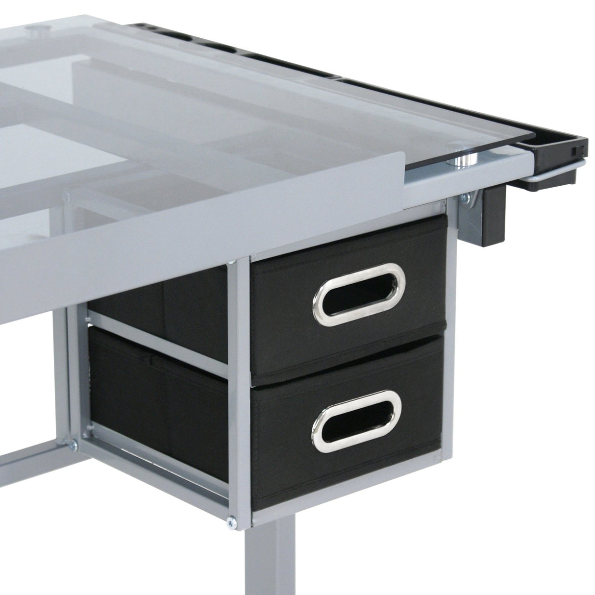 LEMY Drafting Table, Height Adjustable Artist Desk with Slide Storage Drawers and Wheels, Work/Art Station for Drawing, Writing, Home Office LEMY