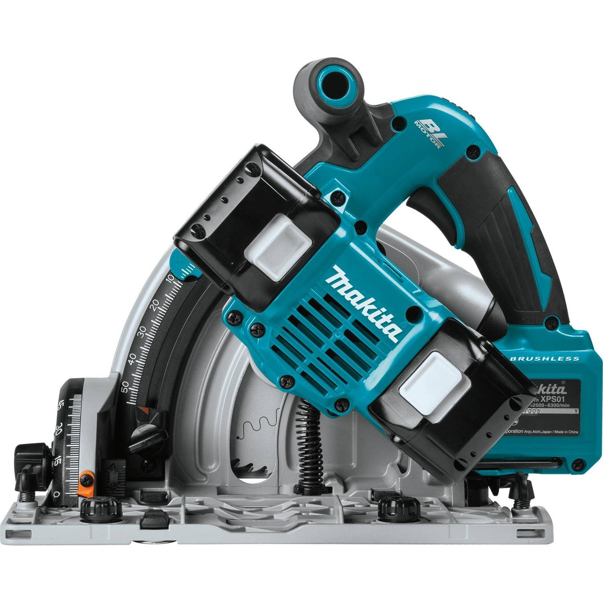 Makita XPS01PTJ 18-Volt X2 LXT Lithium-Ion (36V) Brushless Cordless 6-1/2 inch Plunge Circular Saw Kit (5.0Ah) with 199140-0 39 inch Guide Rail(Sold Makita