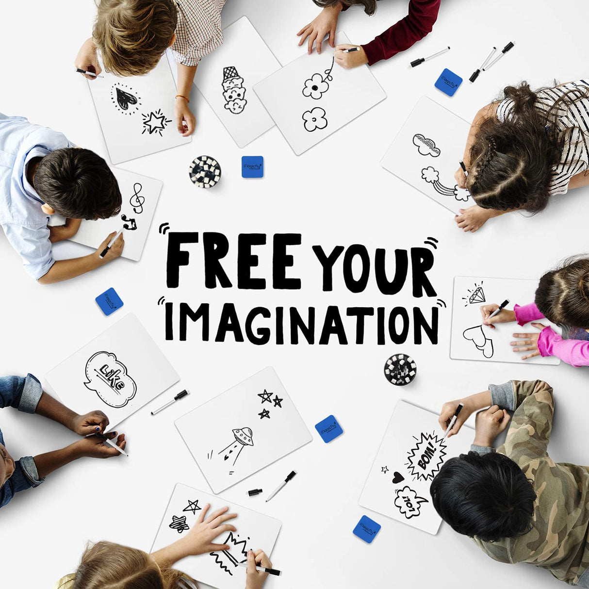 Magicfly Small White Boards, Dry Erase Board Pack of 26, Mini Whiteboards 9x12 Inches Double-Sided White Boards for Students Classroom Teachers Magicfly